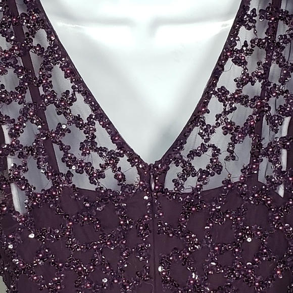 ADRIANNA PAPELL SHORT SLEEVE BEADED Shift dress 8 - Picture 5 of 6